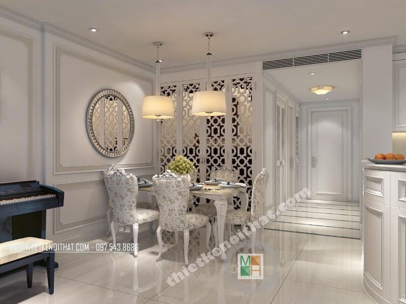 Khách hàng hiện nay đang lựa chọn nhiều gợi ý mẫu thiết kế nội thất phòng ăn cho căn chung cư nhỏ.
